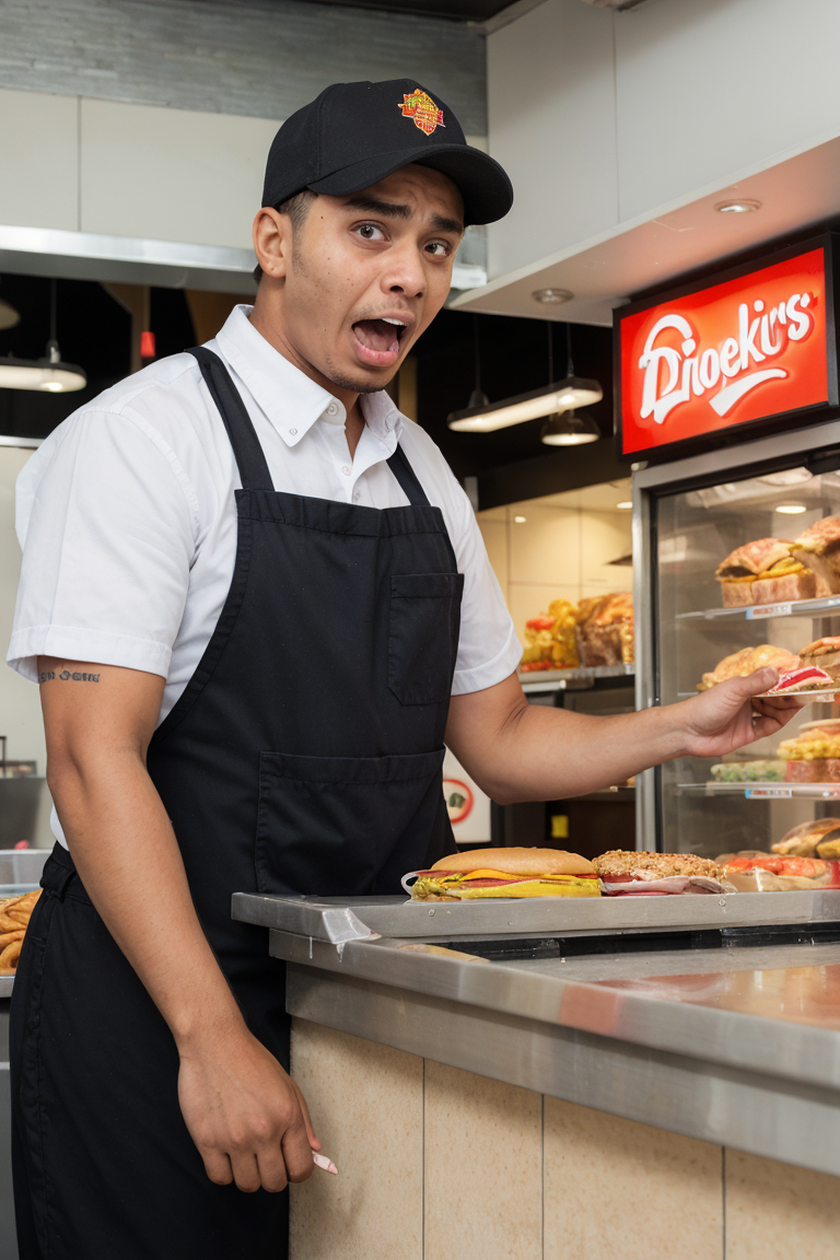 06408-3763842074-a man working behind a fast food counter, with a shocked expression on his face,___lora_shocked_v2_1.0_.png